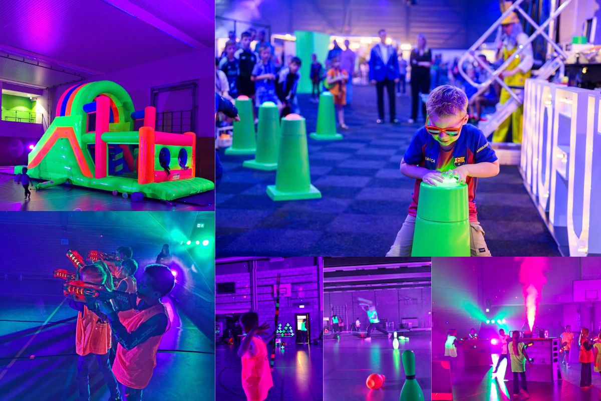 Black-Licht sporten met Neon kleuren Drenthe en Groningen