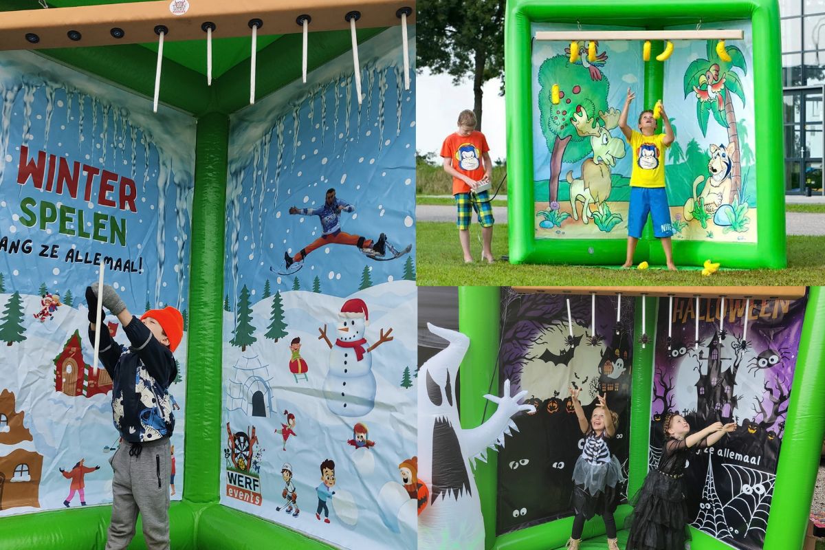 Opblaas stokvang spel Drenthe en Groningen